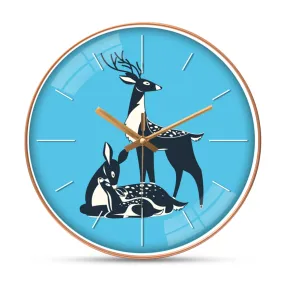 Abstract Deer Wall Clock