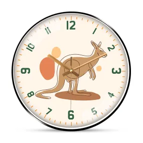 Abstract kangaroo wall clock