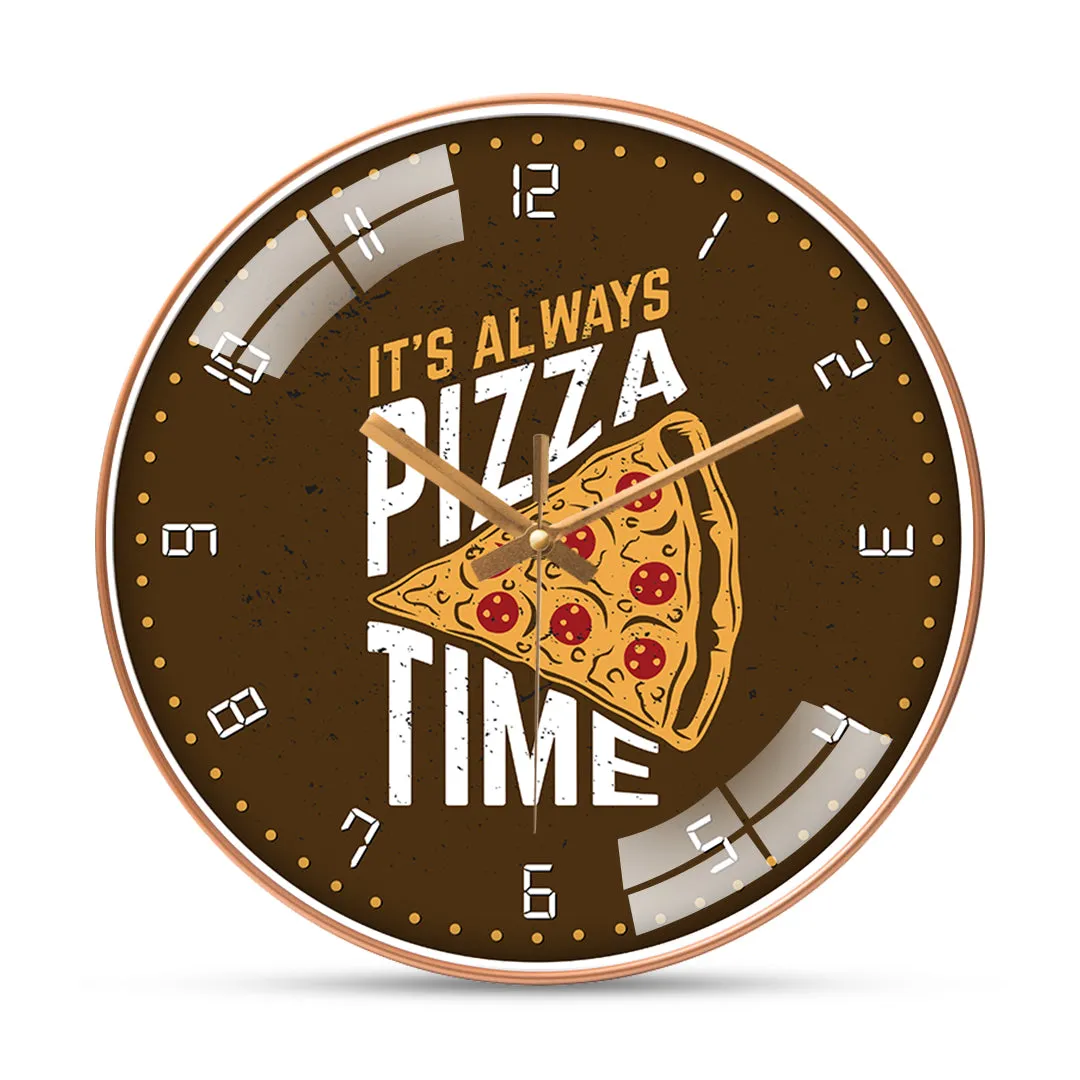 Amazing pizza quote wall clock