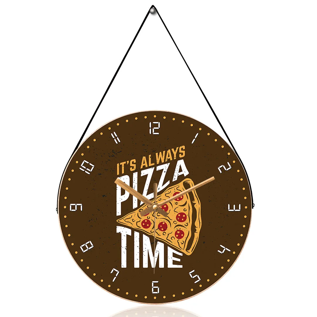 Amazing pizza quote wall clock