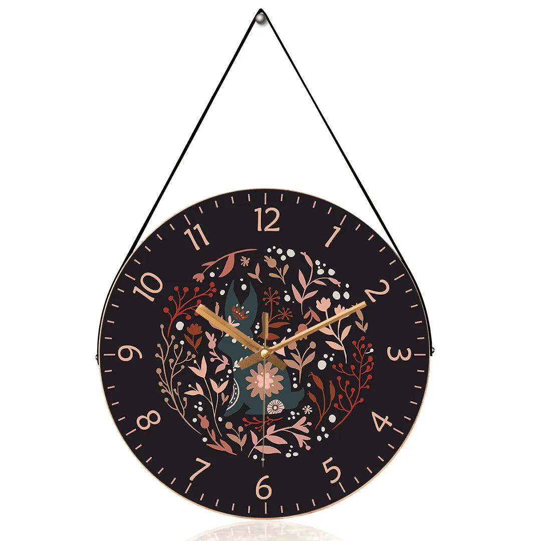 Amazing rabbit art wall clock