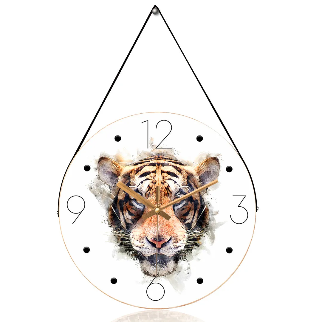 Amazing tiger art wall clock