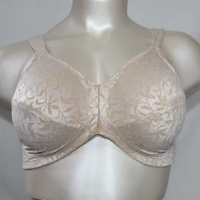 Amoena 2145 Diamond Front & Back Close Pocketed Wire Free Mastectomy Bra 38DD Nude NWOT