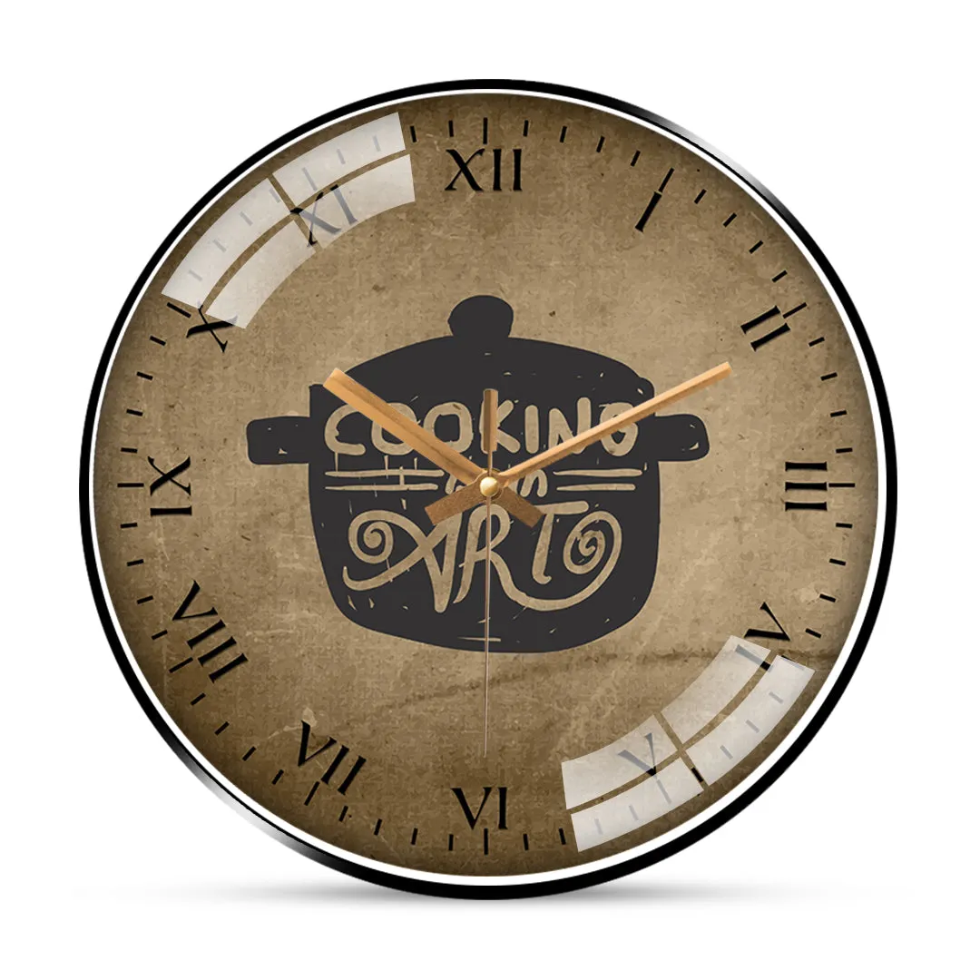 Art kitchen quote wall clock