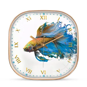 Arty fish wall clock