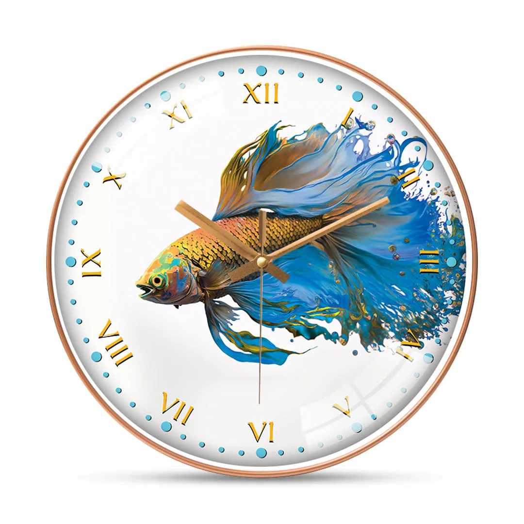 Arty fish wall clock