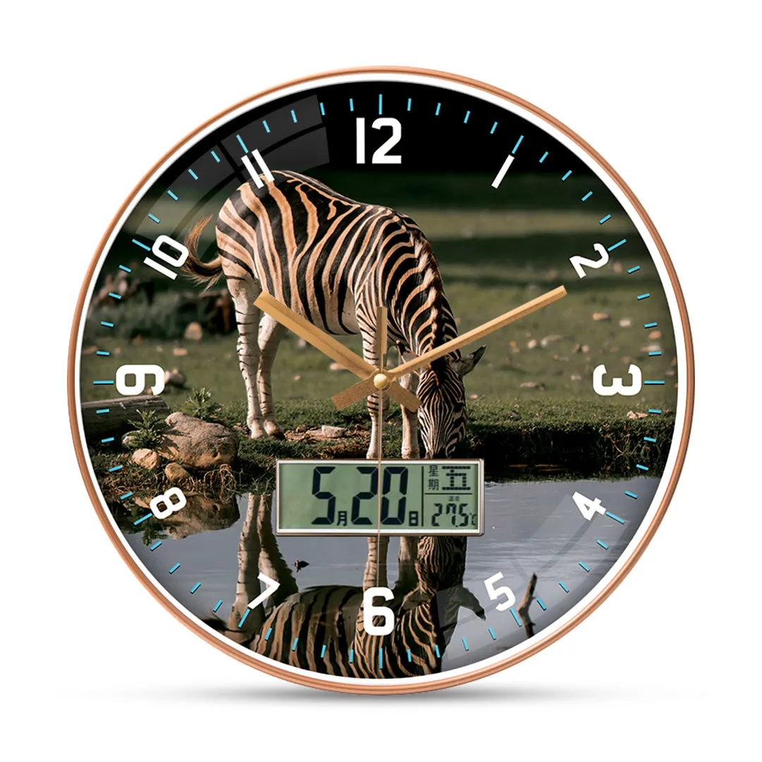 Attractive zebra wall clock