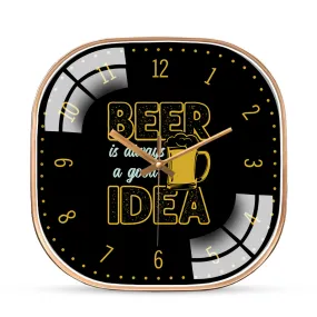 Awesome Beer Quotes Wall Clock