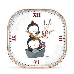 Baby penguin wall clock