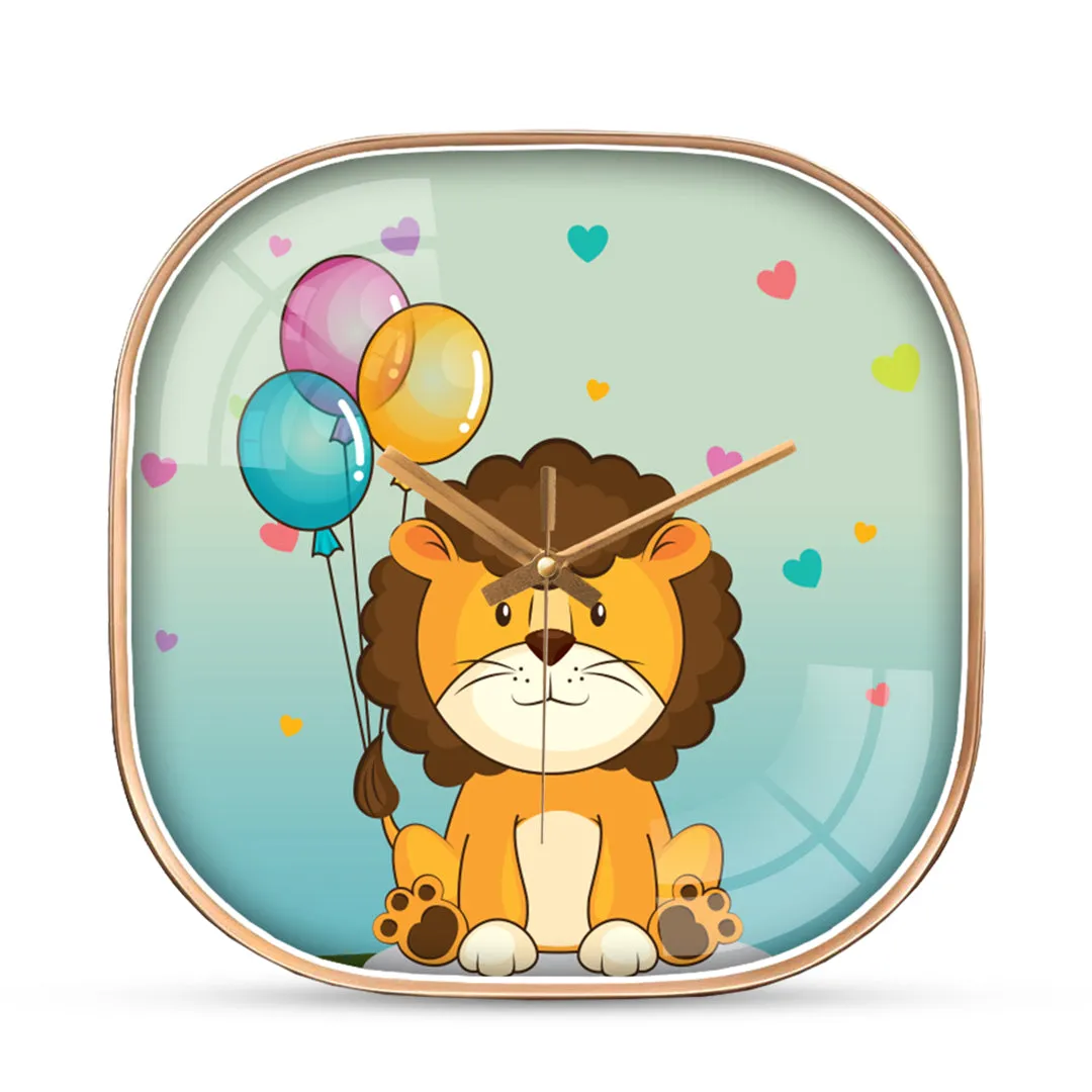 Balloon lion wall clock