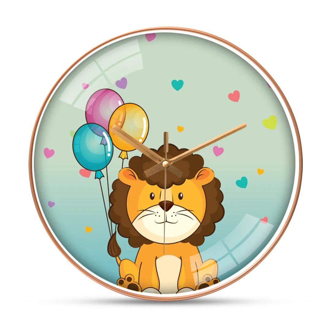 Balloon lion wall clock