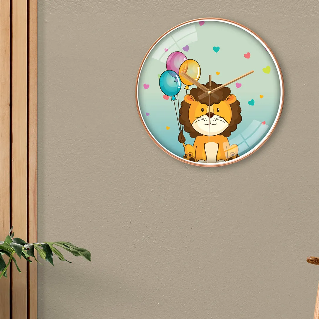 Balloon lion wall clock