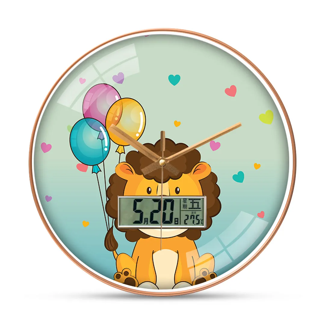 Balloon lion wall clock