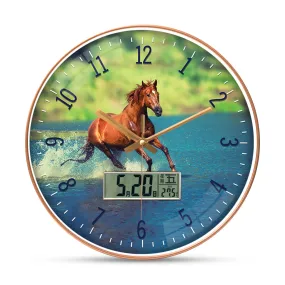 Beautiful brown horse wall clock