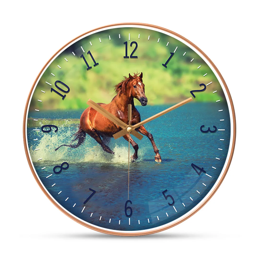 Beautiful brown horse wall clock