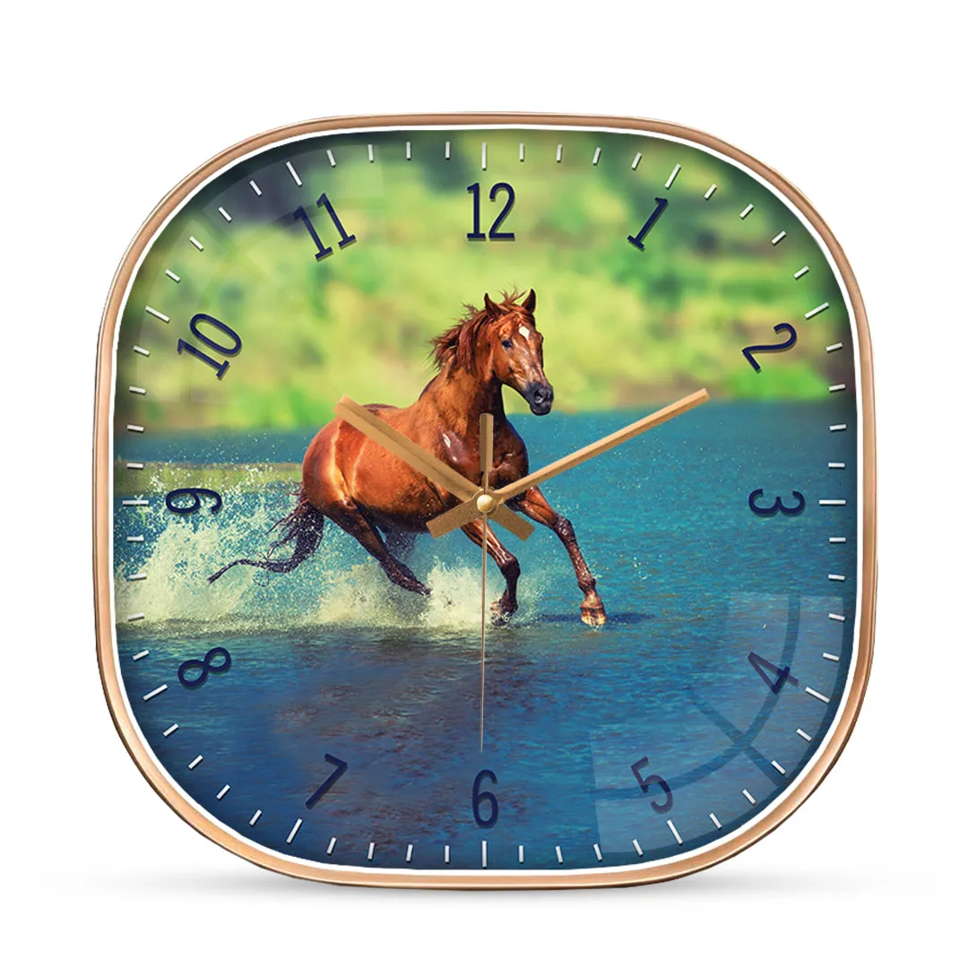 Beautiful brown horse wall clock