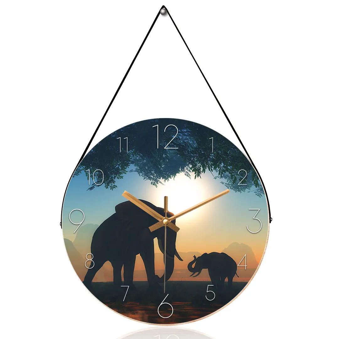 Beautiful elephants wall clock