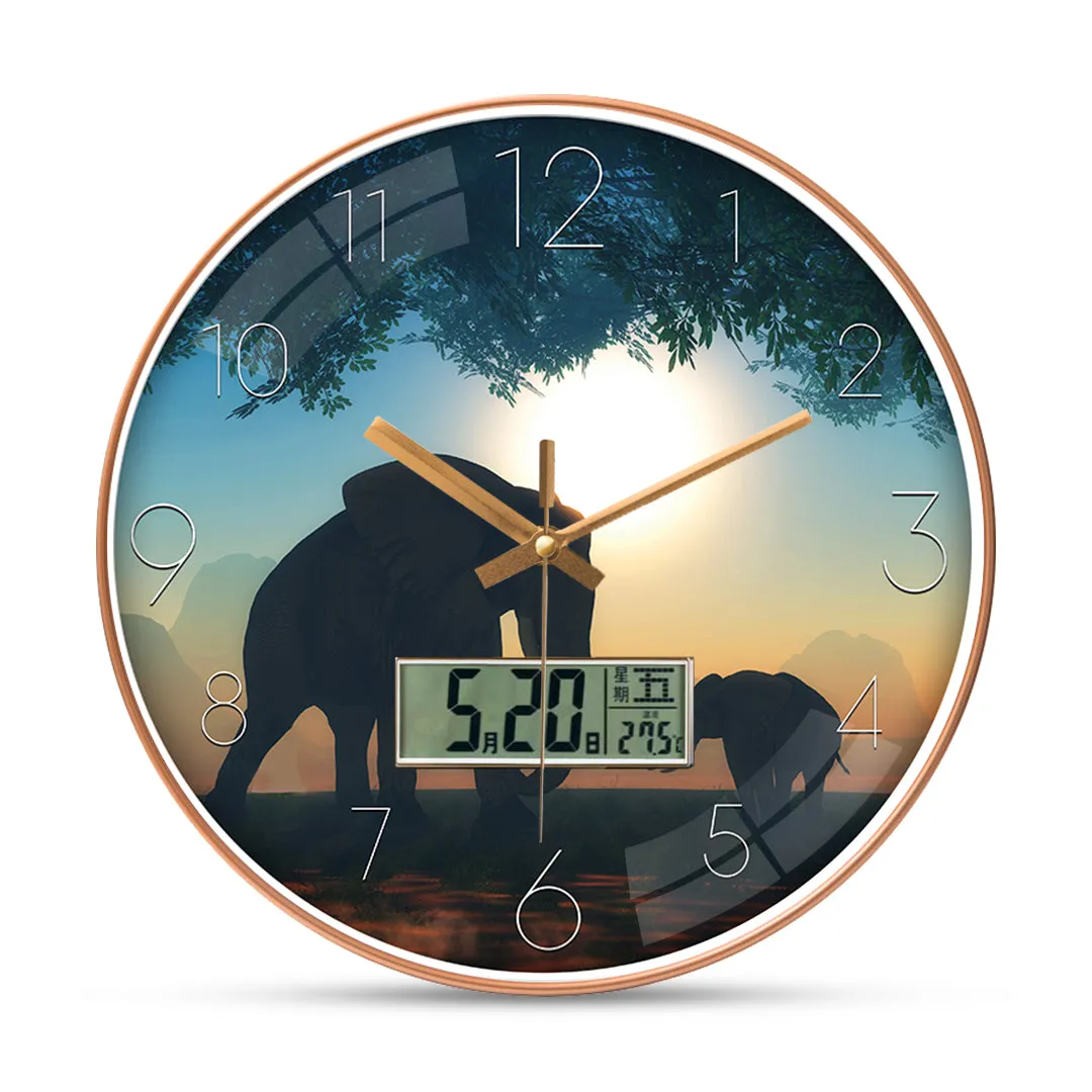 Beautiful elephants wall clock