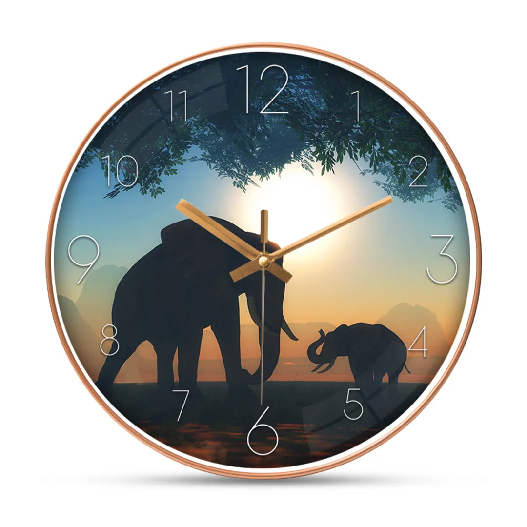 Beautiful elephants wall clock