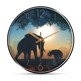 Beautiful elephants wall clock