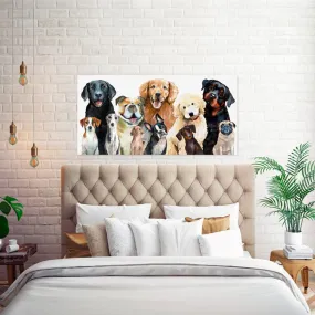 Best Friend - Dog Bunch Canvas Wall Art