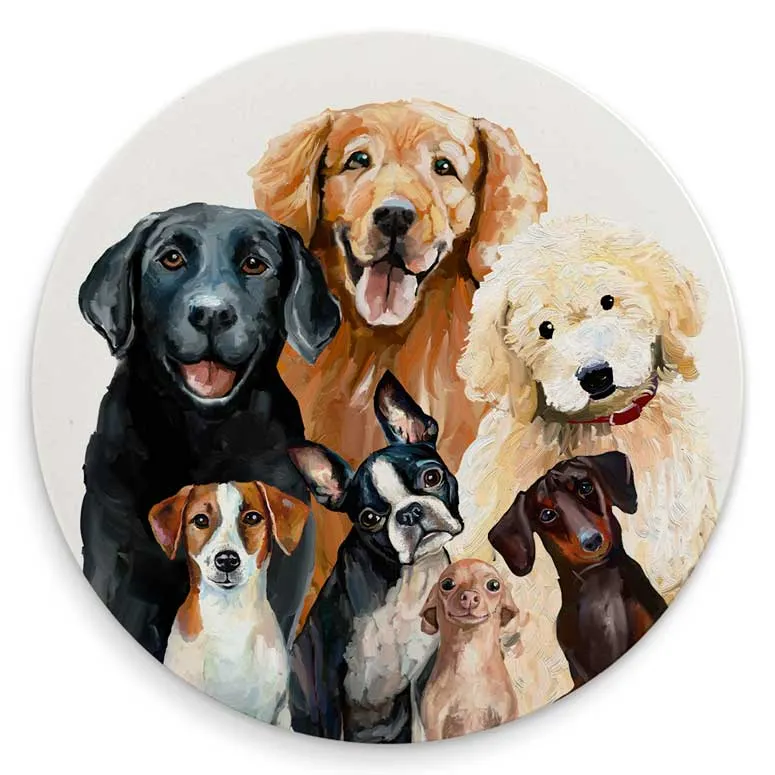 Best Friend - Dog Bunch - Set of 4 Coaster Set