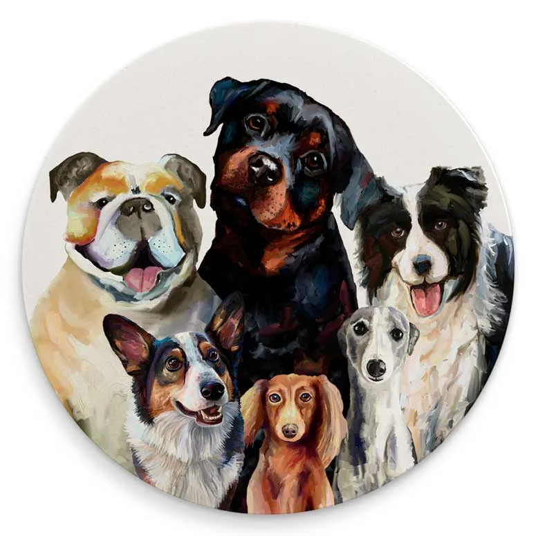 Best Friend - Dog Bunch - Set of 4 Coaster Set