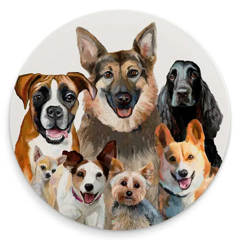 Best Friend - Dog Bunch - Set of 4 Coaster Set