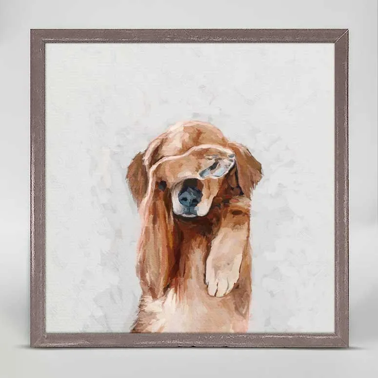 Best Friend - Long Day Retriever Mini Framed Canvas