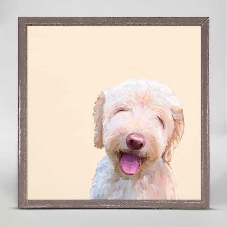 Best Friend - Sunbathing Doodle Mini Framed Canvas