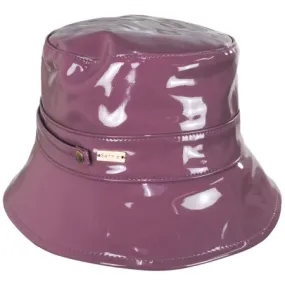 Betmar Women's Elaine Patent Vegan Leather Rain Bucket Hat