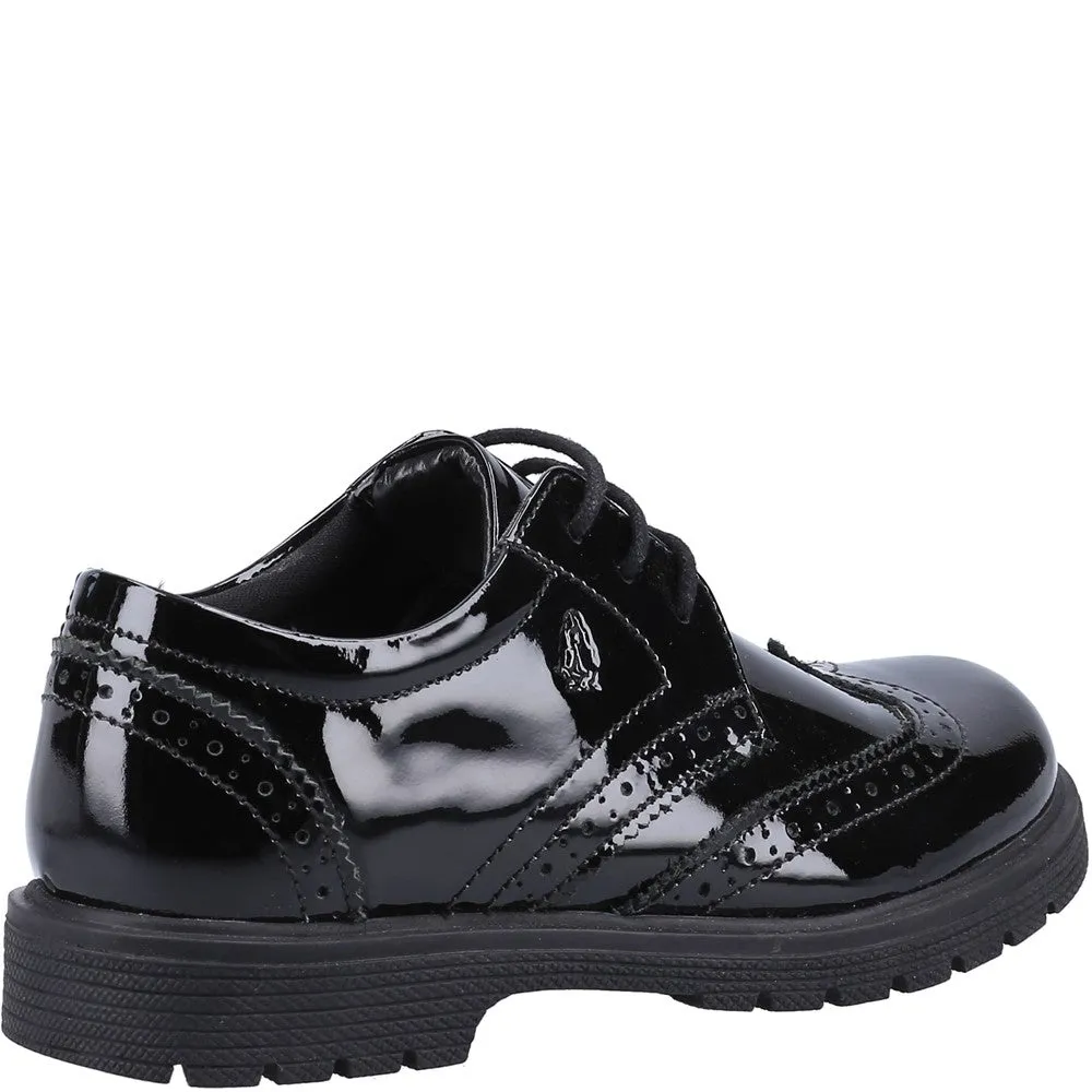 Black Sally Patent Junior School Shoes