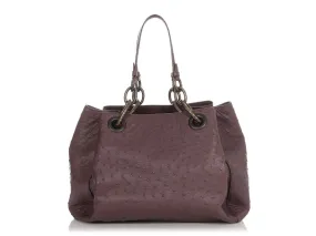 Bottega Veneta Glicine Ostrich Shoulder Bag