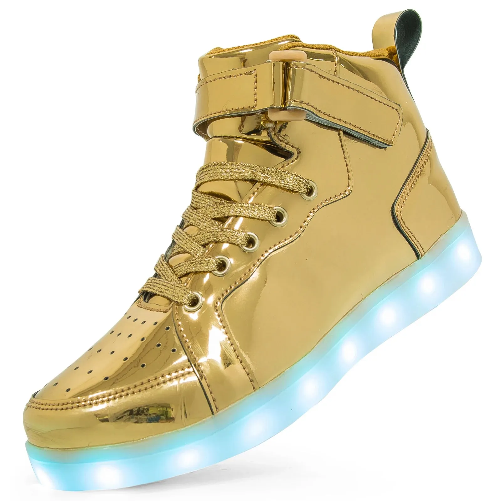 Brand Kids High-tops Lights Up Shoes USB Charger Basket LED Children Trendy Kids Luminous Sneakers Sports Tennis