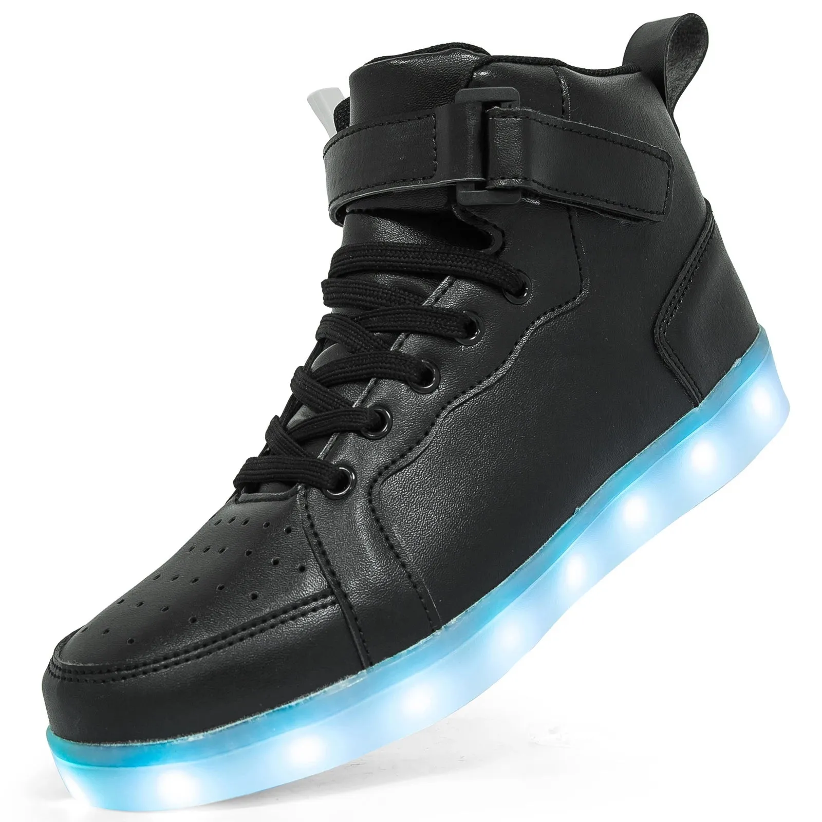 Brand Kids High-tops Lights Up Shoes USB Charger Basket LED Children Trendy Kids Luminous Sneakers Sports Tennis