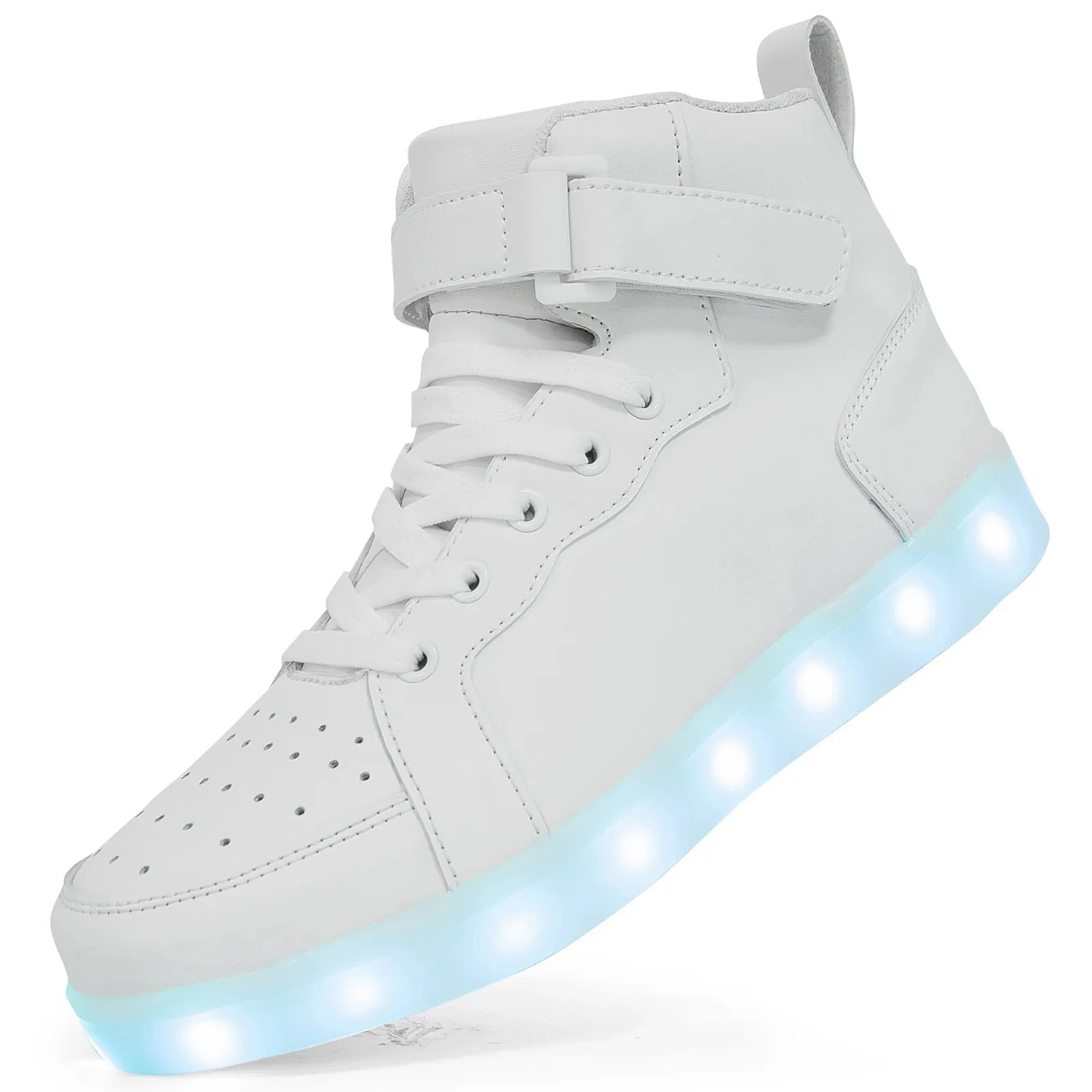 Brand Kids High-tops Lights Up Shoes USB Charger Basket LED Children Trendy Kids Luminous Sneakers Sports Tennis