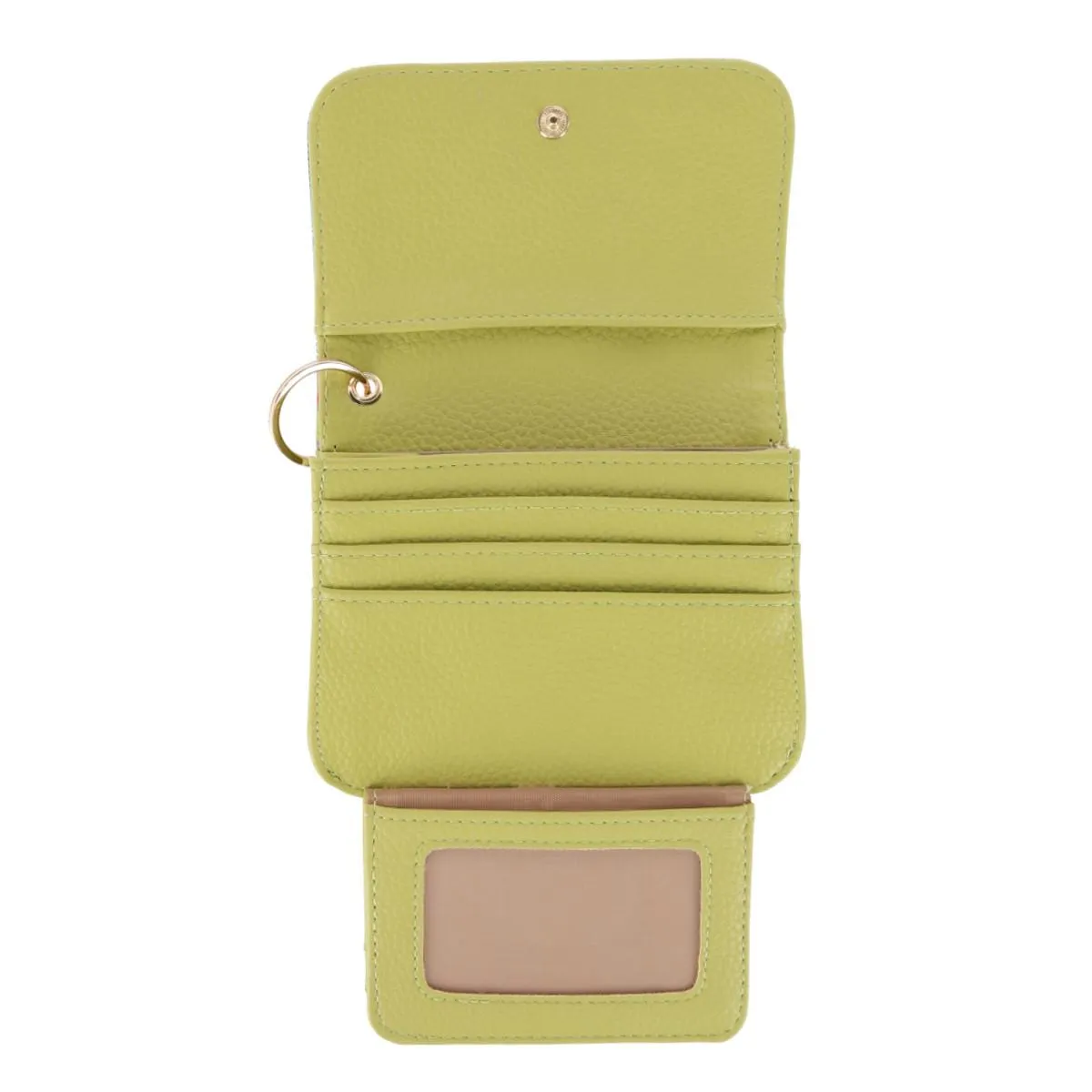 Buxton Women's Madras Vega Leather Mini Flap Card Case