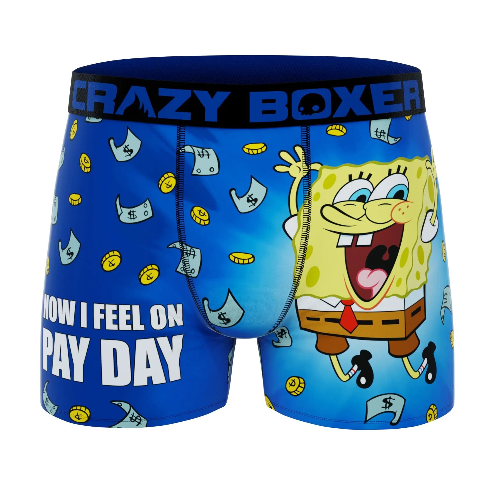 CRAZYBOXER Spongebob Food Chain Men's Boxer Briefs (2 pack)