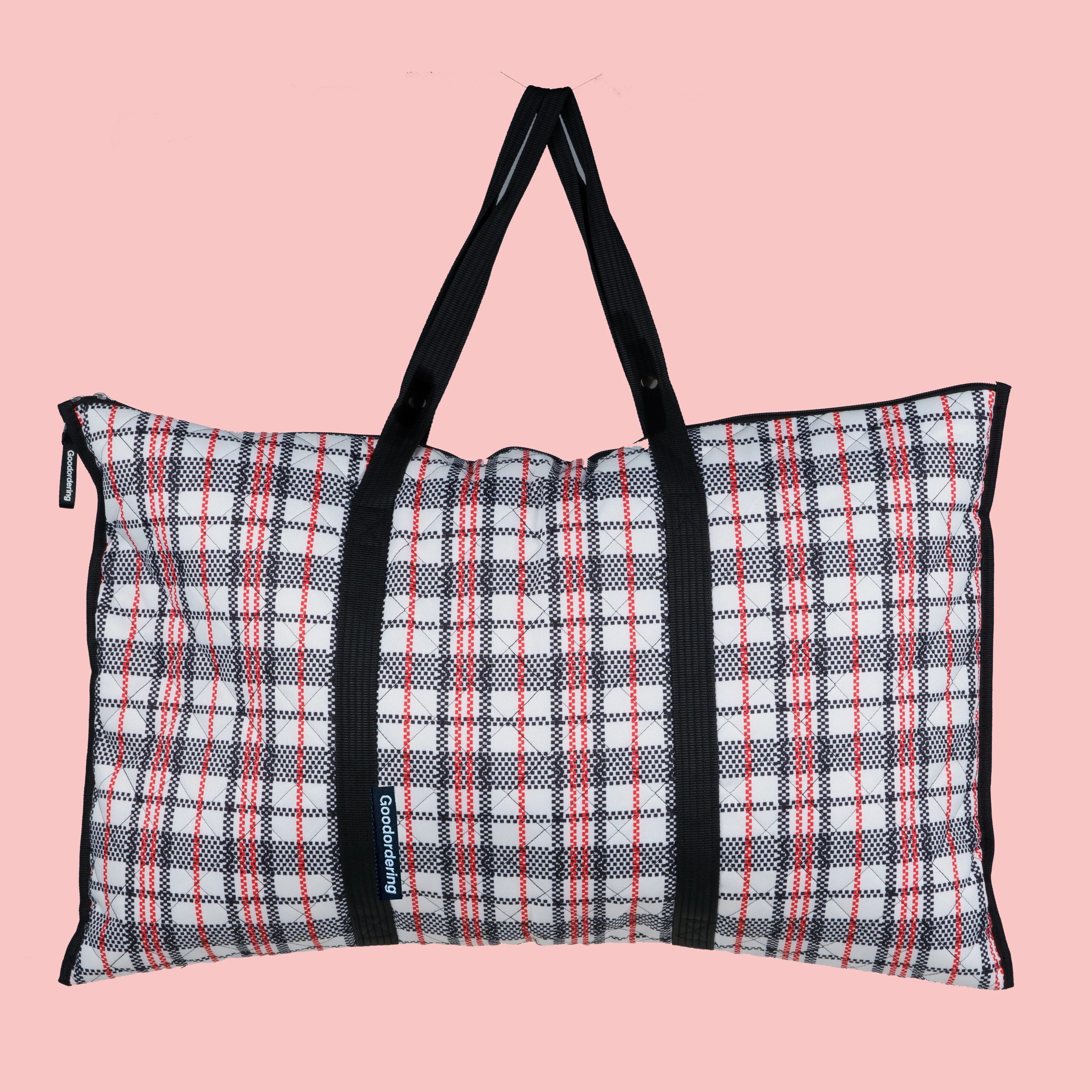 Eco Tartan “Billow” bag pillow pannier checkered plaid laundry bag