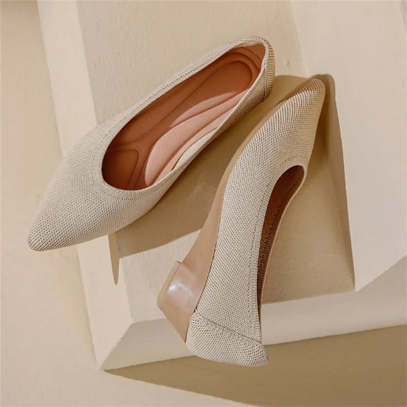 Elegant Pointed Toe Wedge Heels