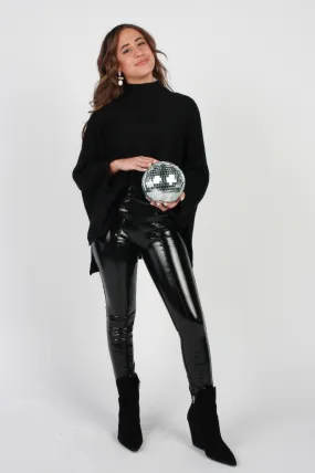 Faux Patent Leather Leggings