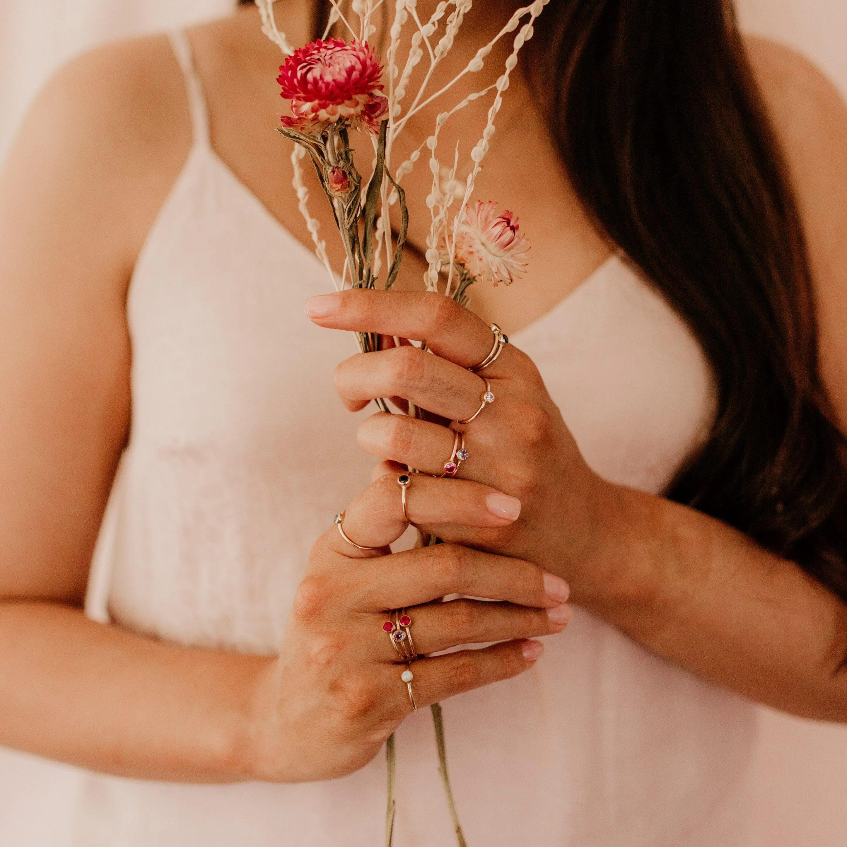 July Birthstone Ring ∙ Pink Ruby