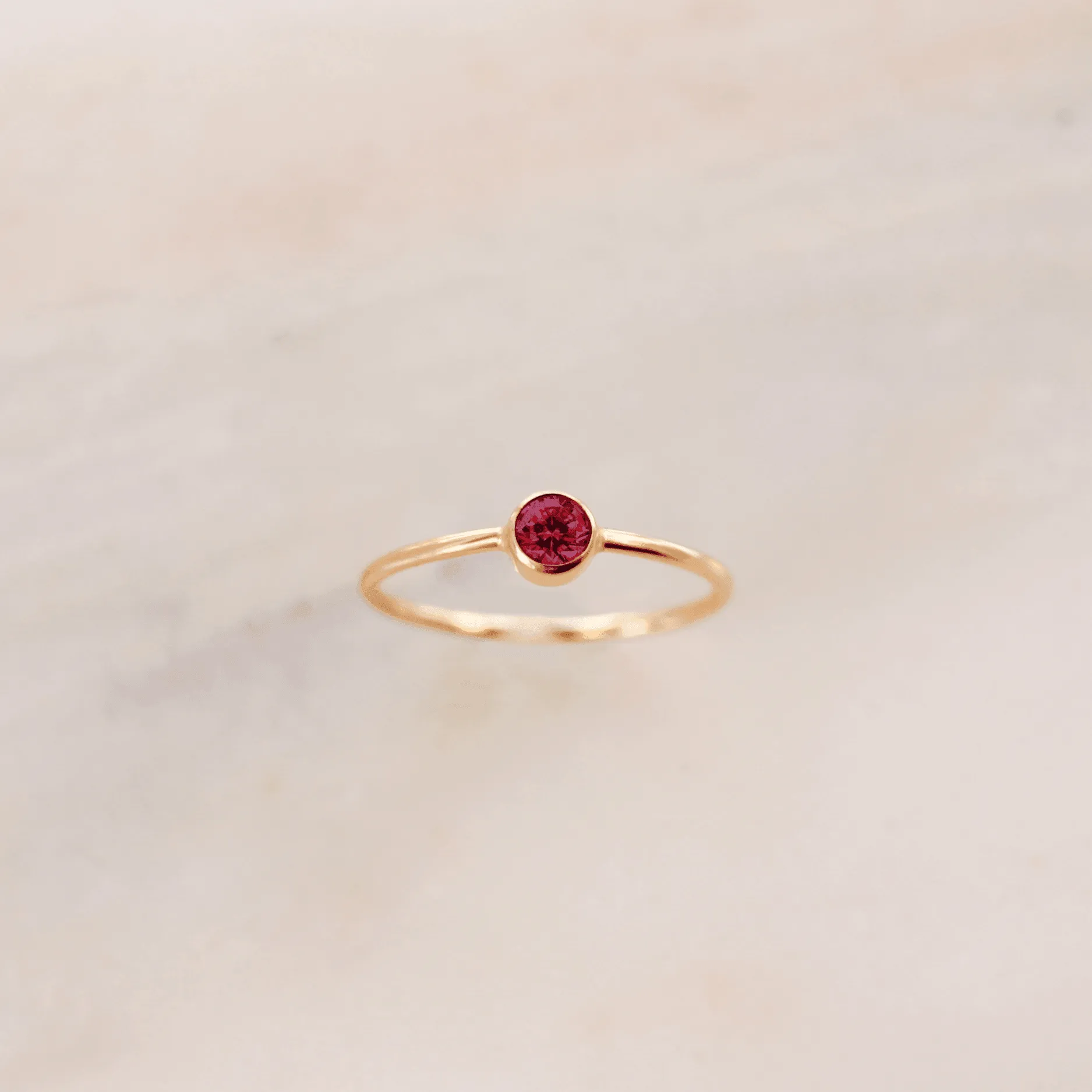 July Birthstone Ring ∙ Pink Ruby