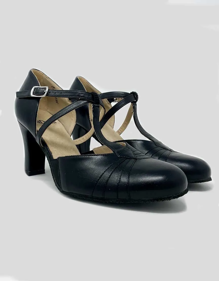 Laduca Rachelle Black Leather Character Heels - 7.5 US