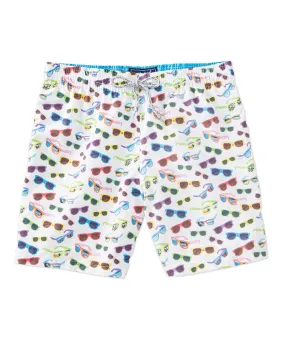 Michael's Italian Sunglass Print Swim Trunks