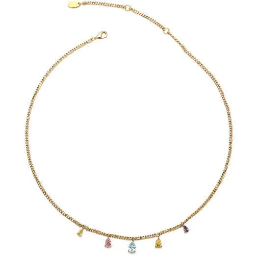 Multicolor CZ Chain Necklace