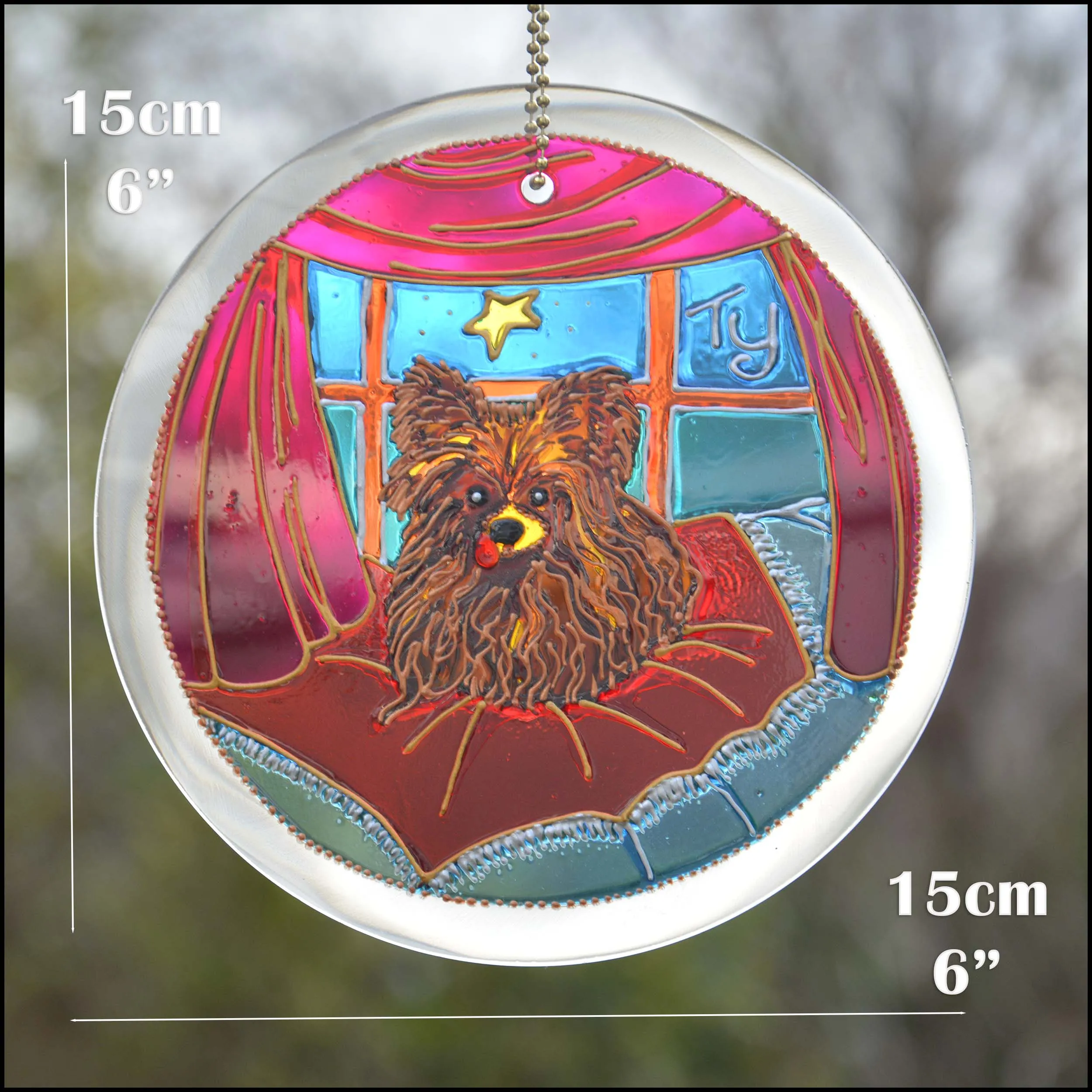 Night Sky Pet Portrait or Memorial Suncatcher