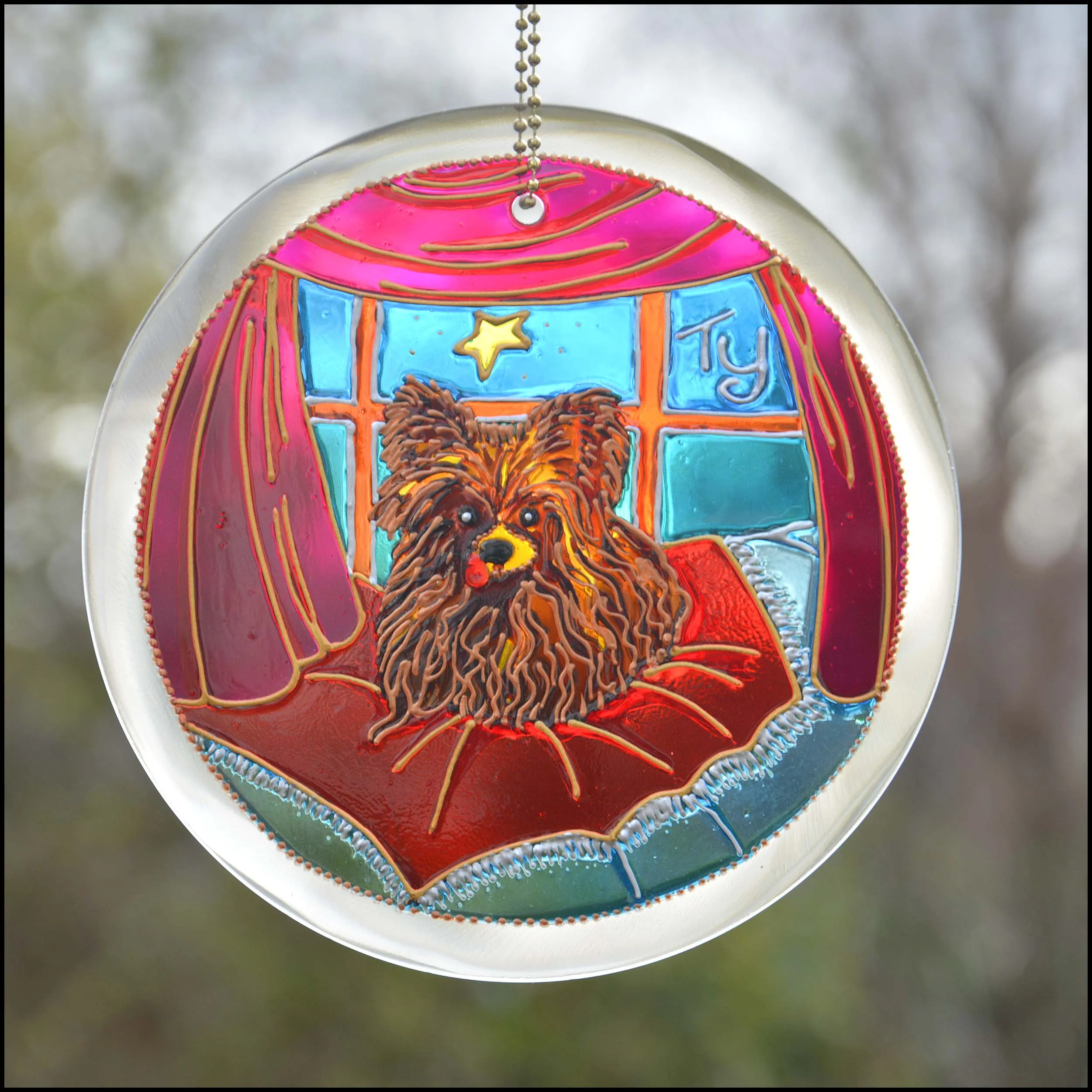 Night Sky Pet Portrait or Memorial Suncatcher