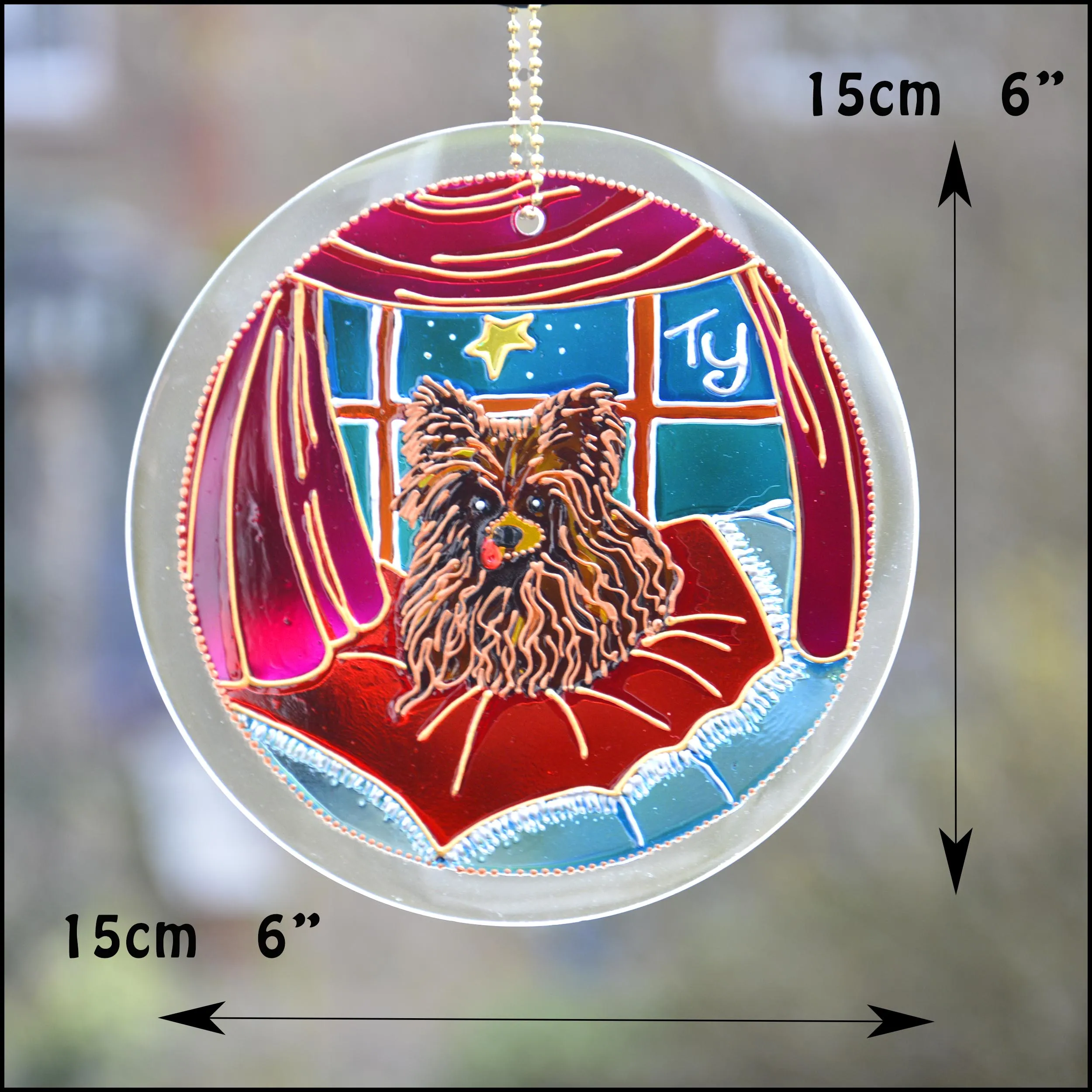 Night Sky Pet Portrait or Memorial Suncatcher