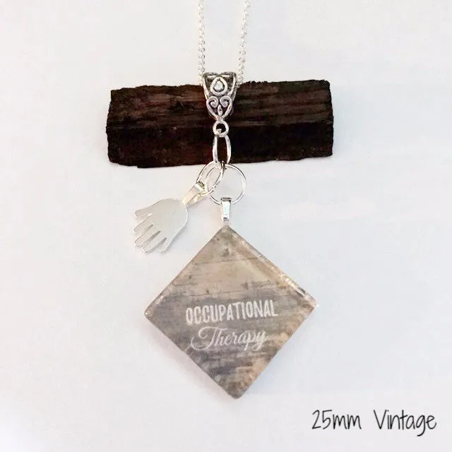 OT Glass Tile & Hand Necklaces